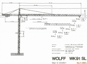 Żuraw budowlany WOLFF WK91SL