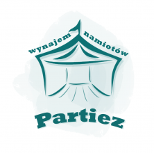 Logo Partiez - wynajem namiotów, wyposażenia i zjeżdżalni