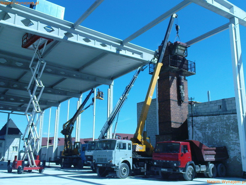 Usługi dzwigow i podnosnika koszowego
